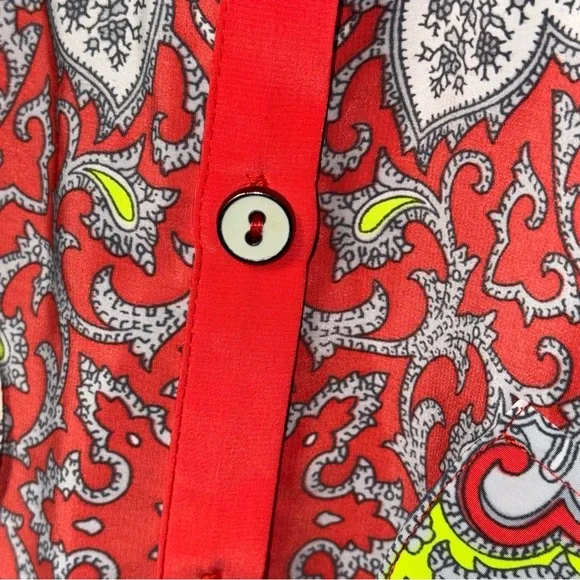 YOANA BARASCHI button down paisley print belted dress SMALL - Picture 6 of 11